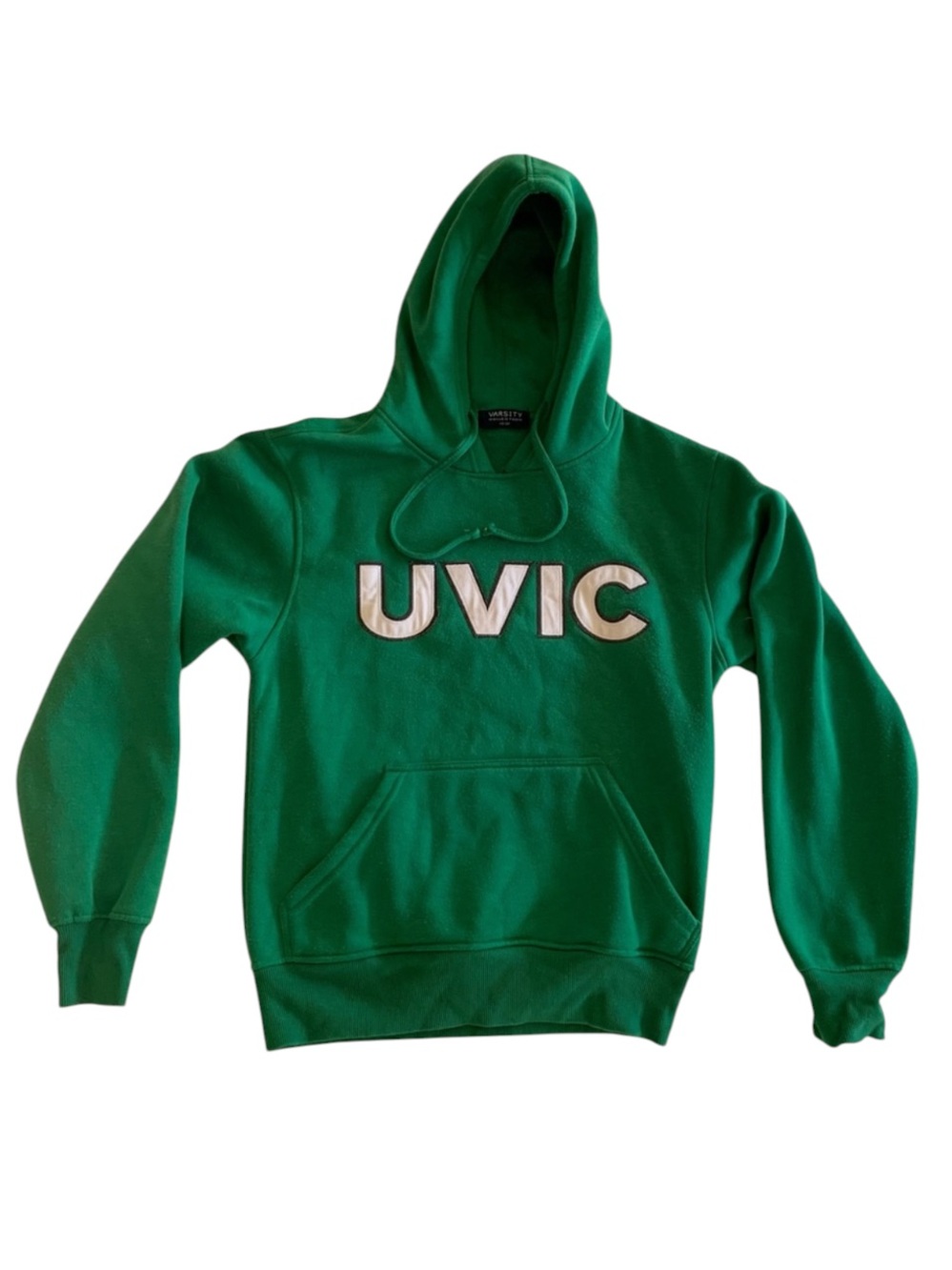 UVIC University of Victoria Graphic Kelly Green Pullover Hoodie Sweater Size XS